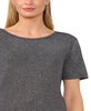 Women's Metallic Crewneck Short-Sleeve Sweater