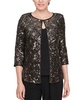 Petite Sequinned Flyaway 3/4-Sleeve Top