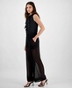 Women's High-Rise Wide-Leg Sheer Pants, Exclusively at Macy's 