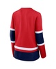 Women's Red Washington Capitals Prime Time Lace-Up Long Sleeve T-Shirt