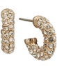 Gold-Tone Crystal Huggie Hoop Earrings