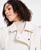 Women's Faux-Leather Long-Sleeve Moto Jacket, Exclusively at Macy's 