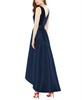 Women's Sleeveless Pleated Skirt High Low Dress with Pockets