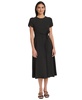 Women's Tulip-Sleeve Tie-Waist A-Line Dress