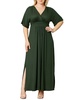 Plus Size Vienna Kimono Sleeve Long Maxi Dress