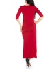 Women's Fitted V-Neck Side Slit Maxi Dress
