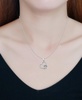 Cubic Zirconia Heart & Paw 18" Pendant Necklace, Created for Macy's