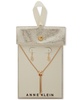Gold-Tone Rope Chain Knot Y Necklace & Earrings Set