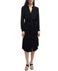 Women's Collarless V Neckline Belted Dress