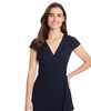Petite V-Neck Jersey Fit & Flare Dress