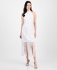 Women's Lace Fringe-Hem Sleeveless Dress