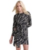 Women's Round-Neck Long-Sleeve Side-Knot Dress