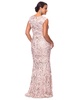 Women's Square-Neck Sleeveless Lace Gown