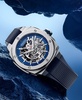 Men's Swiss Automatic Alpiner Extreme Blue Rubber Strap Watch 39mm