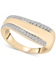 Diamond Double Row Tapered Statement Ring (1/4 ct. t.w.) in Gold Vermeil, Created for Macy's