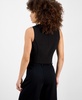 Petite V-Neck Button-Front Cropped Vest, Exclusively at Macy's