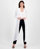 Women's Ribbed Open-Front Draped Cardigan