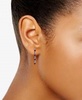 Created Ruby and Cubic Zirconia Linear Drop Earrings