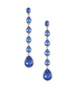 18K Gold Plated Zinc Teardrop Linear Earrings