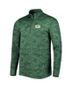 Men's Green Green Bay Packers Brigade Quarter-Zip Sweatshirt