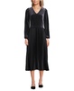 Women's Velvet and Satin Duet Midi Dress