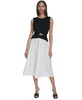 Women's Sleeveless Split-Color Flared Midi Dress