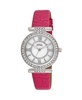 Women's Pink Polyurethane Strap Stone Encrusted T-Bar Watch, 35mm