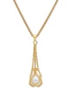 EFFY® Cultured Freshwater Pearl 18" Pendant Necklace (11-1/2mm) in 18k Gold-Plate Over Sterling Silver