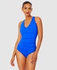 Women's V-Neck Cross-Back One-Piece Swimsuit