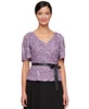 Women's Embroidered Sequined Belted Top