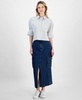 Women's Cotton Relaxed-Fit Striped Shirt, Regular & Petites