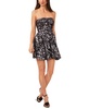 Women's Strapless Metallic-Print Mini Dress