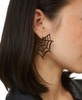 by Nadri Ruthenium-Plated Jet Pavé Spider Hoop Earrings