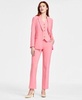 Women's One-Button Blazer, Five-Button Vest & Straight-Leg Pants