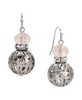 Crystal Accent Filigree Ball Drop Earrings