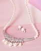Cultured Freshwater Pearl (8mm) & Cubic Zirconia Stud Earrings in Sterling Silver