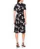 Petite Floral Print Surplice Midi Dress