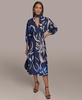 Women's Tie-Neck A-Line Midi Dress