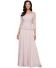 Petite Lace Top Off-The-Shoulder Gown