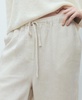 Women's Straight Cropped Linen Trousers Pants