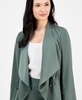 Women's Drape-Front Drawstring-Waist Jacket