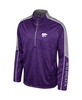 Men's Purple Kansas State Wildcats Marled Half-Zip Jacket
