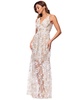 Women's Sequin Embellished V-Neck Sleeveless Gown
