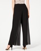 Petite Straight-Leg Overlay Pants