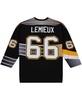 Men's Mario Lemieux Black Pittsburgh Penguins Captain's Patch 1996/97 Blue Line Player Jersey