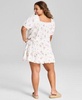 Floral-Print Top & Tiered Mini Skirt