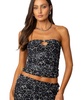 Womens Narah Leopard Printed Tube Top