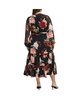 Plus Size Roma Print Long Sleeve Dress
