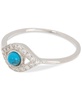 Silver-Tone Evil Eye Ring