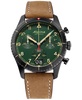 Men's Swiss Chronograph Startimer Pilot Brown Leather Strap Watch 44mm